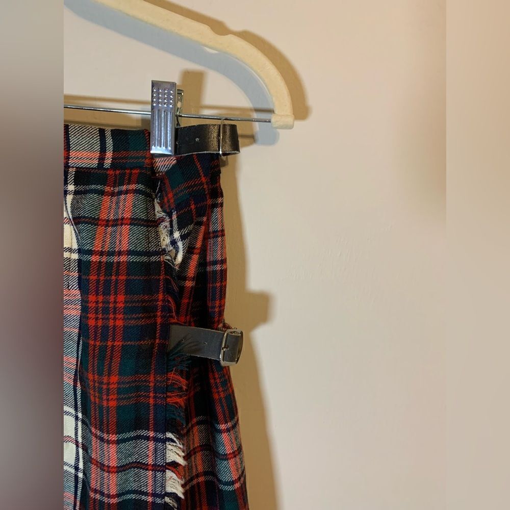Vintage Red Tartan Plaid maxi wrap skirt size S‎ - Picture 9 of 10